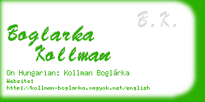 boglarka kollman business card